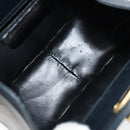 Salvatore Ferragamo Gancini Shoulder Bag Leather Navy Gold Auth 157634-16