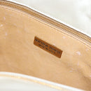 BOTTEGA VENETA INTRECCIATO Shoulder Bag Leather White Gold Auth 157636-17