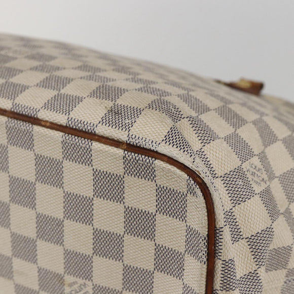 LOUIS VUITTON Damier Azur Saleya MM Tote Bag N51185 LV Auth 157637