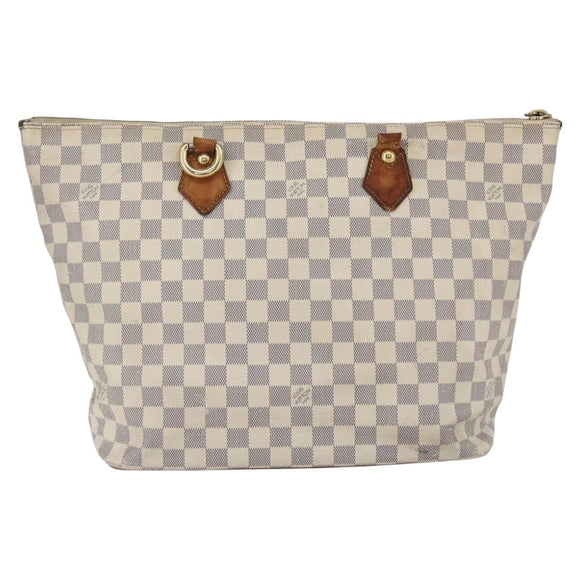 LOUIS VUITTON Damier Azur Saleya MM Tote Bag N51185 LV Auth 157637
