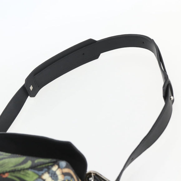 LOEWE Puzzle Hand Bag Leather 2way Navy Silver Auth 157642SM