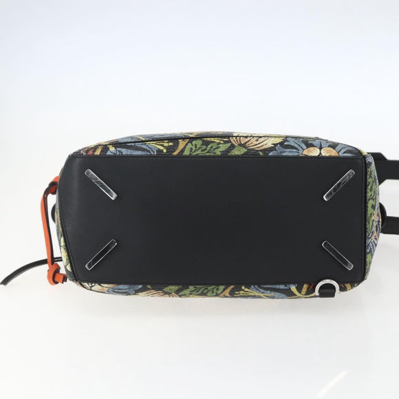 LOEWE Puzzle Hand Bag Leather 2way Navy Silver Auth 157642SM