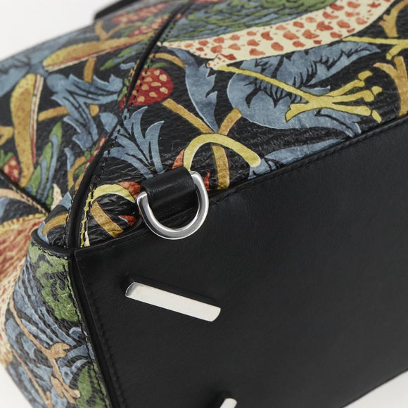 LOEWE Puzzle Hand Bag Leather 2way Navy Silver Auth 157642SM