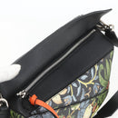 LOEWE Puzzle Hand Bag Leather 2way Navy Silver Auth 157642SM-9