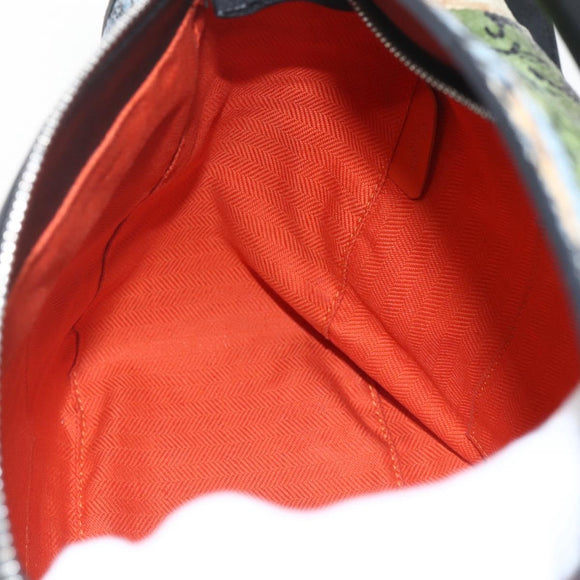 LOEWE Puzzle Hand Bag Leather 2way Navy Silver Auth 157642SM