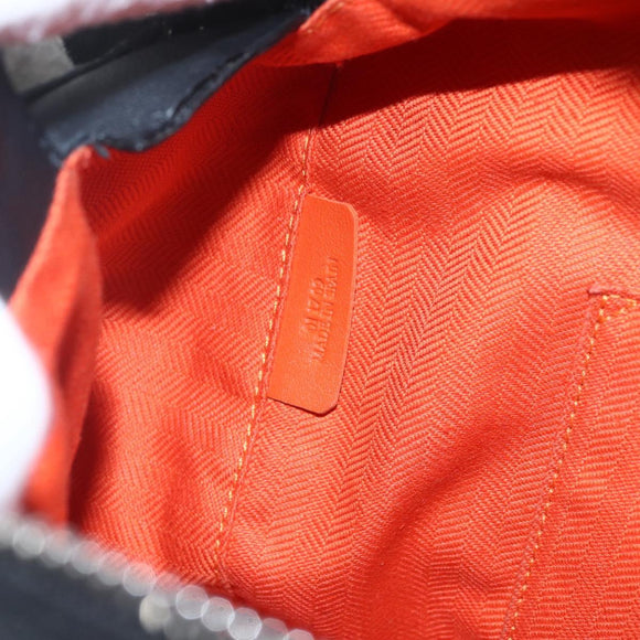 LOEWE Puzzle Hand Bag Leather 2way Navy Silver Auth 157642SM