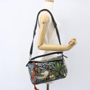 LOEWE Puzzle Hand Bag Leather 2way Navy Silver Auth 157642SM-27