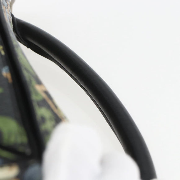 LOEWE Puzzle Hand Bag Leather 2way Navy Silver Auth 157642SM