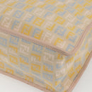 FENDI Zucchino Canvas Shoulder Bag Pink Gold Auth 157643V-15