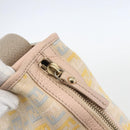 FENDI Zucchino Canvas Shoulder Bag Pink Gold Auth 157643V-17