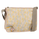FENDI Zucchino Canvas Schultertasche Pink Gold Auth 157643V-1