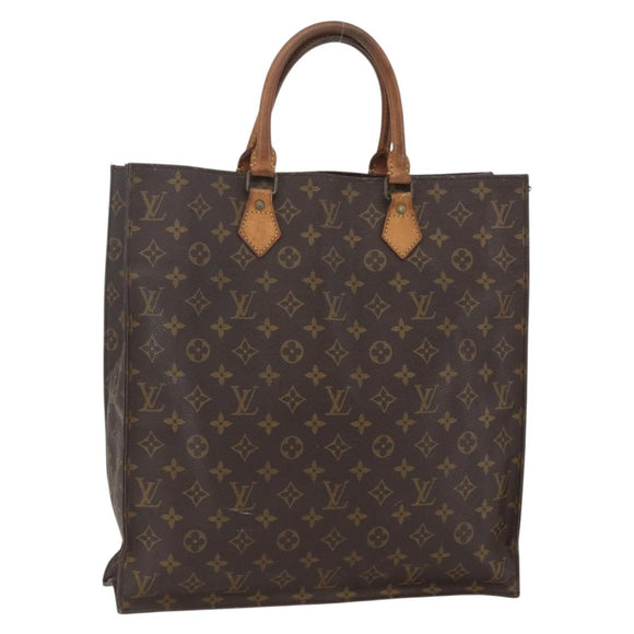 LOUIS VUITTON Monogram Sac Plat Hand Bag M51140 LV Auth 157654