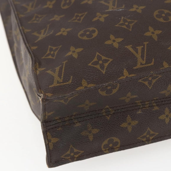 LOUIS VUITTON Monogram Sac Plat Hand Bag M51140 LV Auth 157654