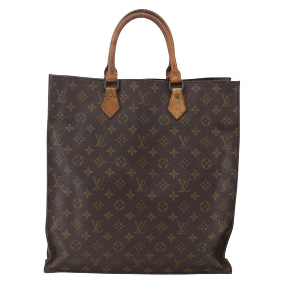 LOUIS VUITTON Monogram Sac Plat Hand Bag M51140 LV Auth 157654