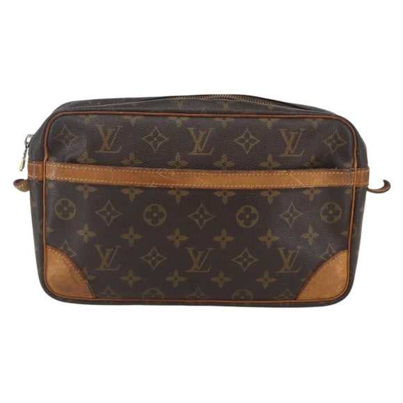LOUIS VUITTON Monogram Compiegne 28 Clutch Bag M51845 LV Auth 157660