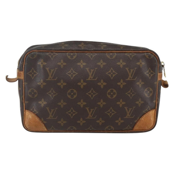 LOUIS VUITTON Monogram Compiegne 28 Clutch Bag M51845 LV Auth 157660