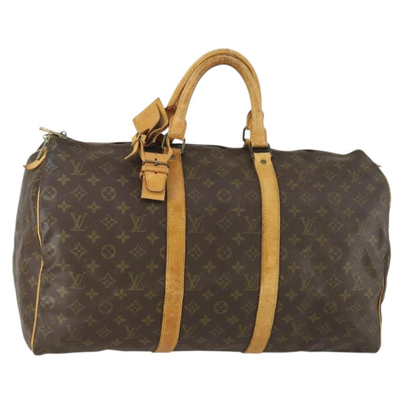 LOUIS VUITTON Monogram Keepall 50 Boston Tasche M41426 LV Auth 157661
