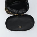 FENDI Zucca Canvas Vanity Bag Black Brown Auth 157664-10