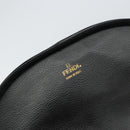 FENDI Zucca Canvas Vanity Bag Black Brown Auth 157664-18