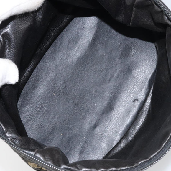 FENDI Zucca Canvas Vanity Bag Black Brown Auth 157664