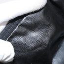 FENDI Zucca Canvas Vanity Bag Black Brown Auth 157664-12