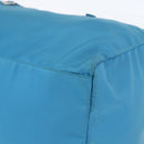 PRADA Boston Bag Nylon Blue Silver Auth 157666-10