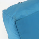 PRADA Boston Bag Nylon Blue Silver Auth 157666-11