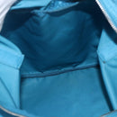 PRADA Boston Tasche Nylon Blau Silber Original 157666-20