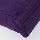 PRADA Chain Shoulder Bag Nylon Purple Gold Auth 157669-14