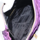 PRADA Ketten-Umhängetasche Nylon Lila Gold Authentisch 157669-11