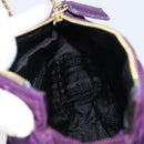 PRADA Ketten-Umhängetasche Nylon Lila Gold Authentisch 157669-19