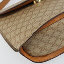 CELINE Macadam Canvas Shoulder Bag PVC Beige Gold Auth 157670-11