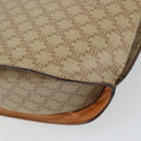 CELINE Macadam Canvas Shoulder Bag PVC Beige Gold Auth 157670-12