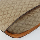 CELINE Macadam Canvas Shoulder Bag PVC Beige Gold Auth 157670-13