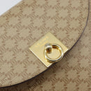 CELINE Macadam Canvas Shoulder Bag PVC Beige Gold Auth 157670-14