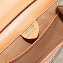 CELINE Macadam Canvas Shoulder Bag PVC Beige Gold Auth 157670-16