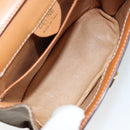 CELINE Macadam Canvas Shoulder Bag PVC Beige Gold Auth 157670-17