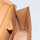 CELINE Macadam Canvas Shoulder Bag PVC Beige Gold Auth 157670-18