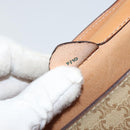 CELINE Macadam Canvas Shoulder Bag PVC Beige Gold Auth 157670-21