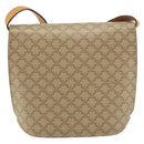 CELINE Macadam Canvas Shoulder Bag PVC Beige Gold Auth 157670-3