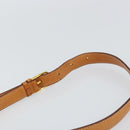 CELINE Macadam Canvas Shoulder Bag PVC Beige Gold Auth 157670-8