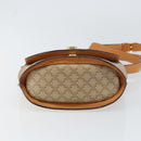 CELINE Macadam Canvas Shoulder Bag PVC Beige Gold Auth 157670-9