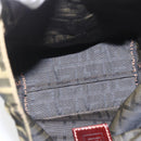 FENDI Zucca Canvas Hand Bag Black Brown Auth 157672-11