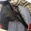 FENDI Zucca Canvas Hand Bag Black Brown Auth 157672-17