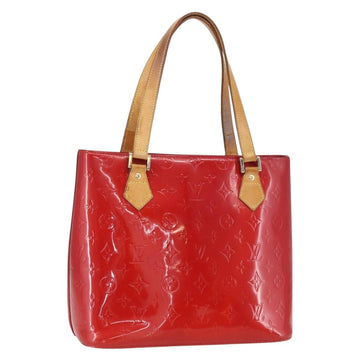 LOUIS VUITTON Monogram Vernis Houston Hand Bag Rouge M91092 LV Auth 157674
