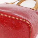 LOUIS VUITTON Monogram Vernis Houston Hand Bag Rouge M91092 LV Auth 157674-14
