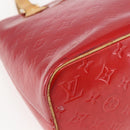 LOUIS VUITTON Monogram Vernis Houston Hand Bag Rouge M91092 LV Auth 157674-15