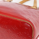 LOUIS VUITTON Monogram Vernis Houston Hand Bag Rouge M91092 LV Auth 157674-16