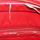 LOUIS VUITTON Monogram Vernis Houston Hand Bag Rouge M91092 LV Auth 157674-10