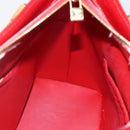 LOUIS VUITTON Monogram Vernis Houston Hand Bag Rouge M91092 LV Auth 157674-19